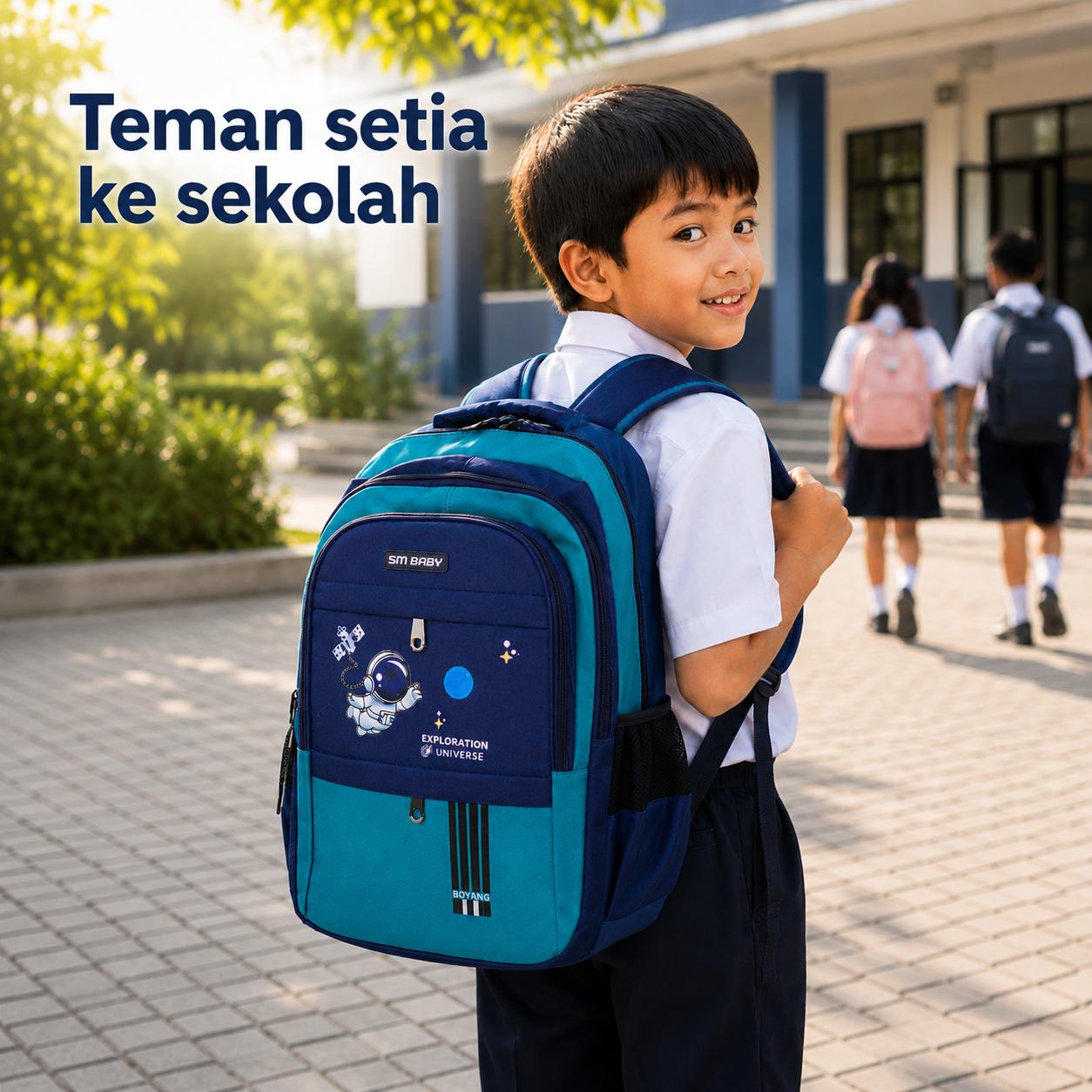 TKSB Tas Ransel Sekolah Anak Astronot Nyaman dan Aman, Desain Keren