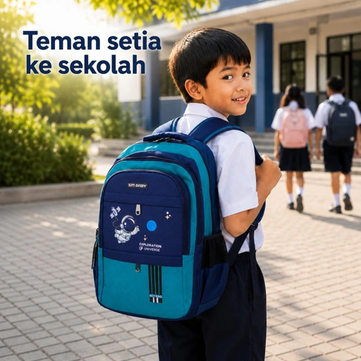 TKSB Tas Ransel Sekolah Anak Astronot Nyaman dan Aman, Desain Keren
