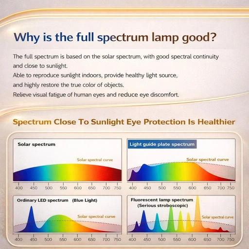 SHUANGZ Lampu Plafon LED Full Spectrum 36W 40cm Cahaya Natural untuk Ruang Modern