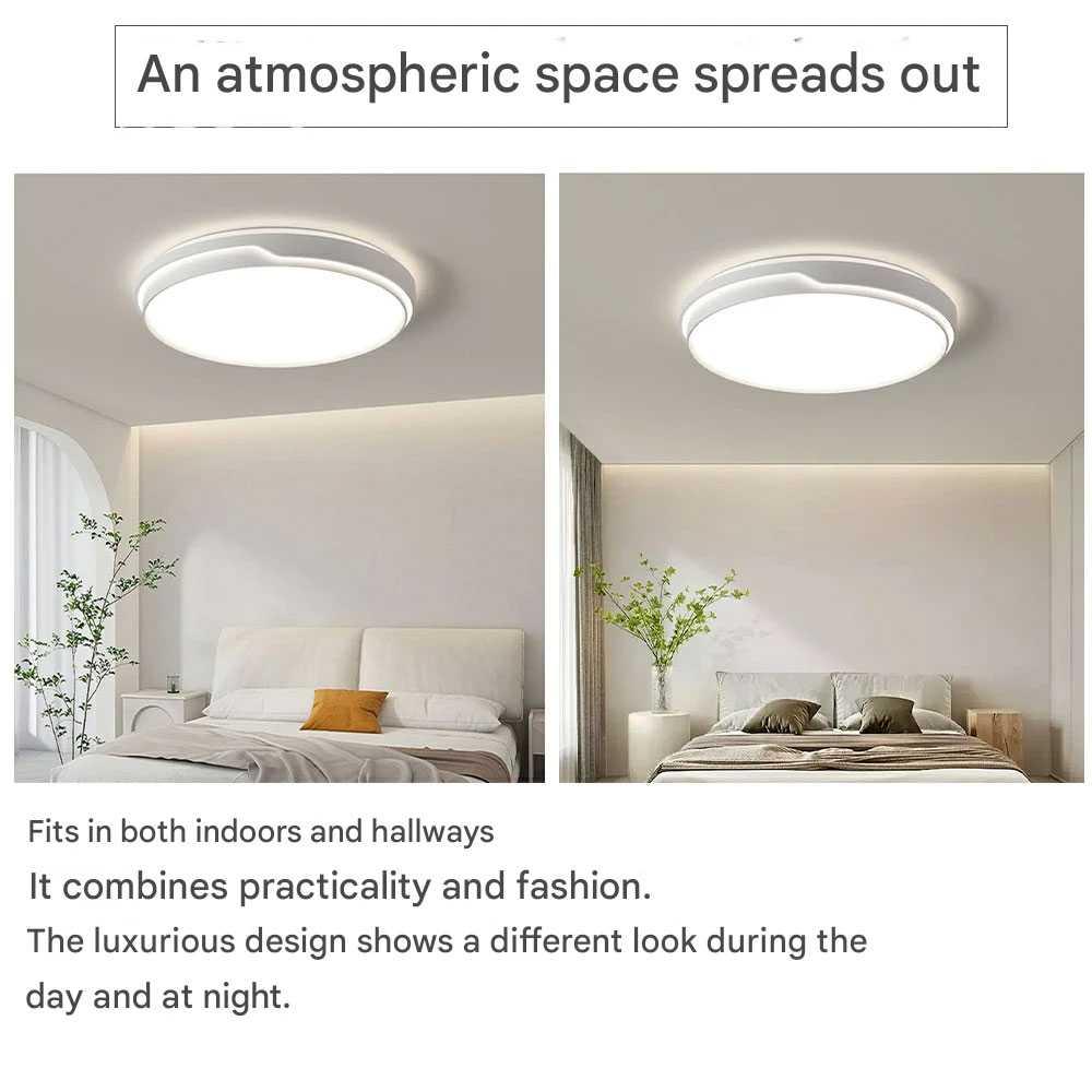 SHUANGZ Lampu Plafon LED Full Spectrum 27W Cahaya Natural, Perlindungan Mata, Desain Minimalis