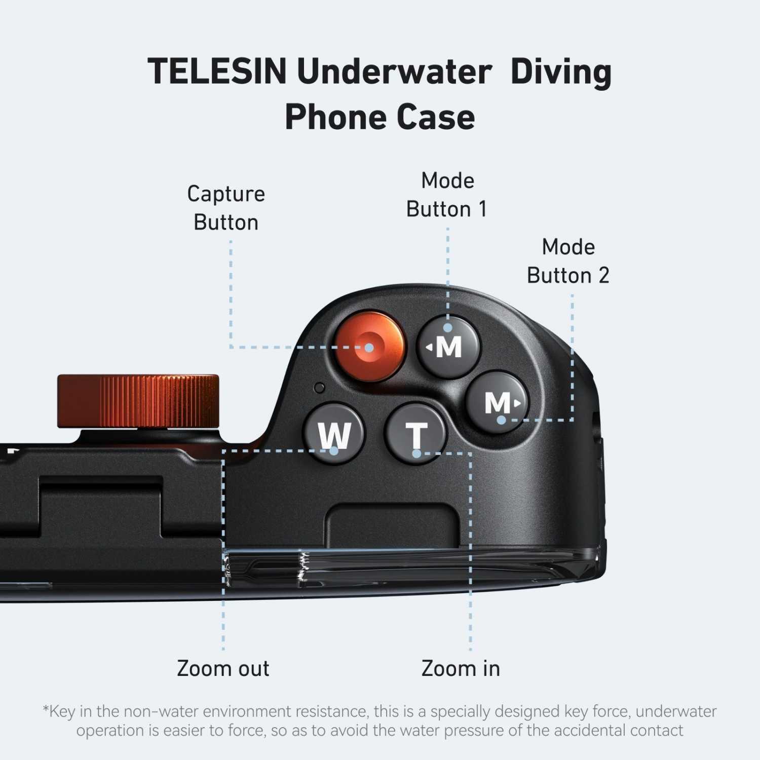 TELESIN Smartphone Diving Case Grip Bluetooth IP68 Abadikan Momen Bawah Air dengan Lebih Mudah