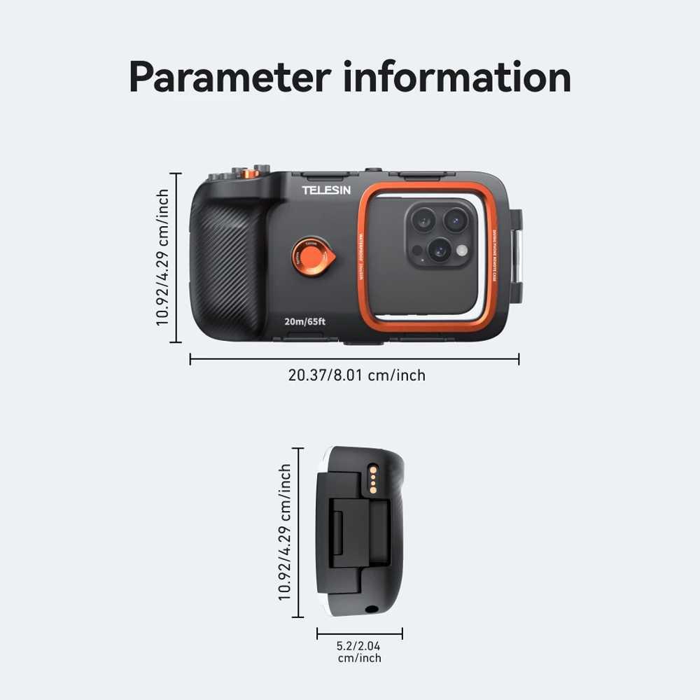 TELESIN Smartphone Diving Case Grip Bluetooth IP68 Abadikan Momen Bawah Air dengan Lebih Mudah