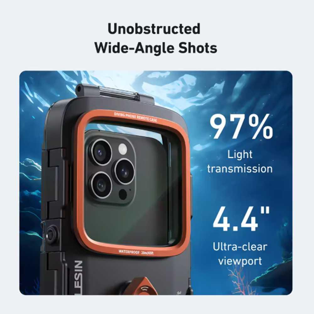 TELESIN Smartphone Diving Case Grip Bluetooth IP68 Abadikan Momen Bawah Air dengan Lebih Mudah