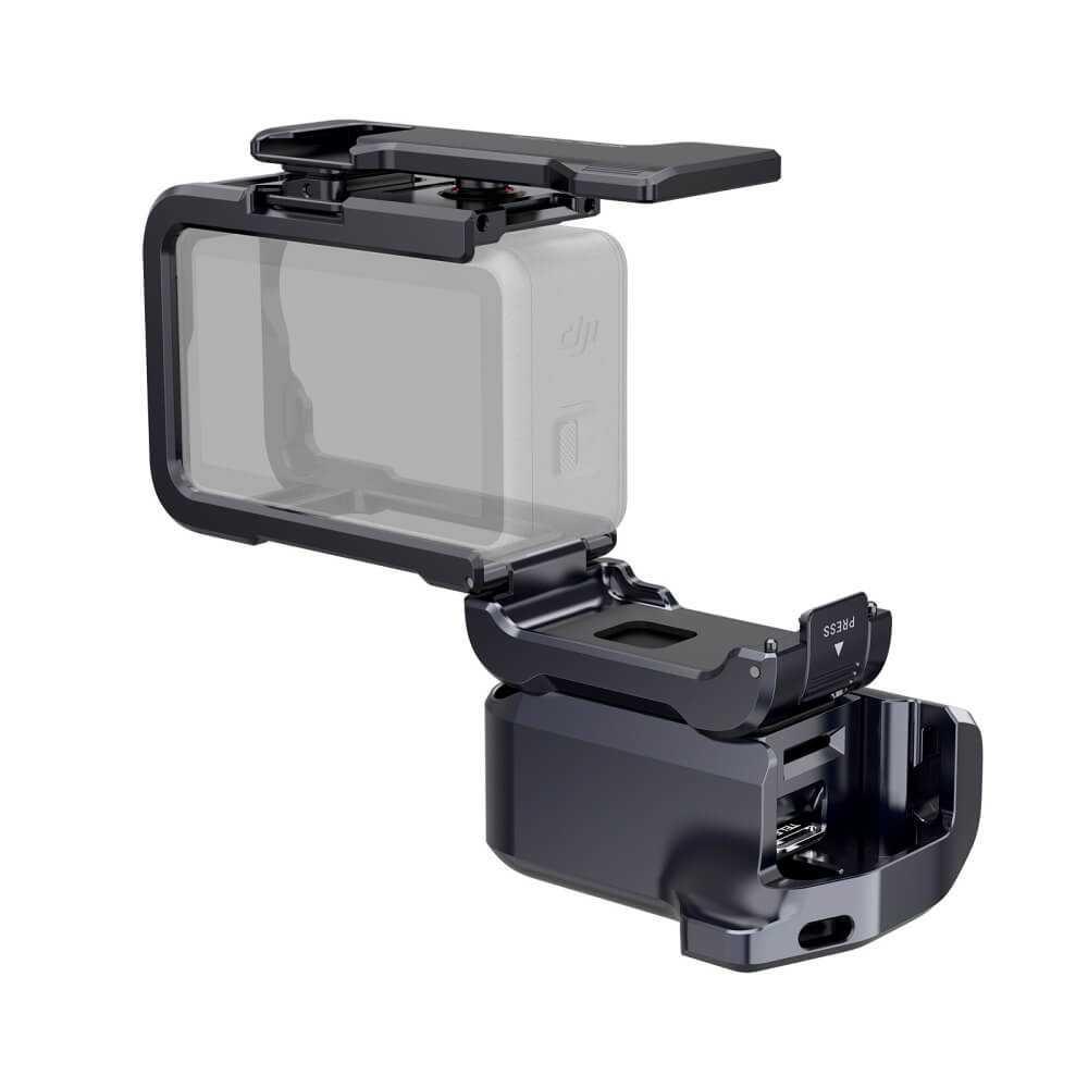 TELESIN Handle Grip Action Camera DJI Osmo Action 6 Stabilitas Maksimal dan Genggaman Ergonomis, Cocok untuk Street Photography dan Vlogging Harian