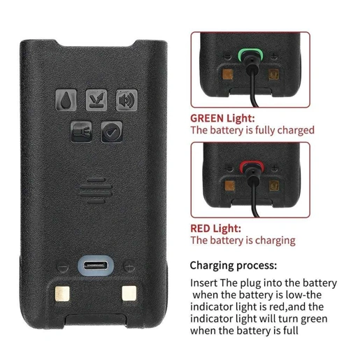 Baofeng Baterai Walkie Talkie for UV-9R Plus UV-9R Pro BL-9, Long-Lasting Power Solution