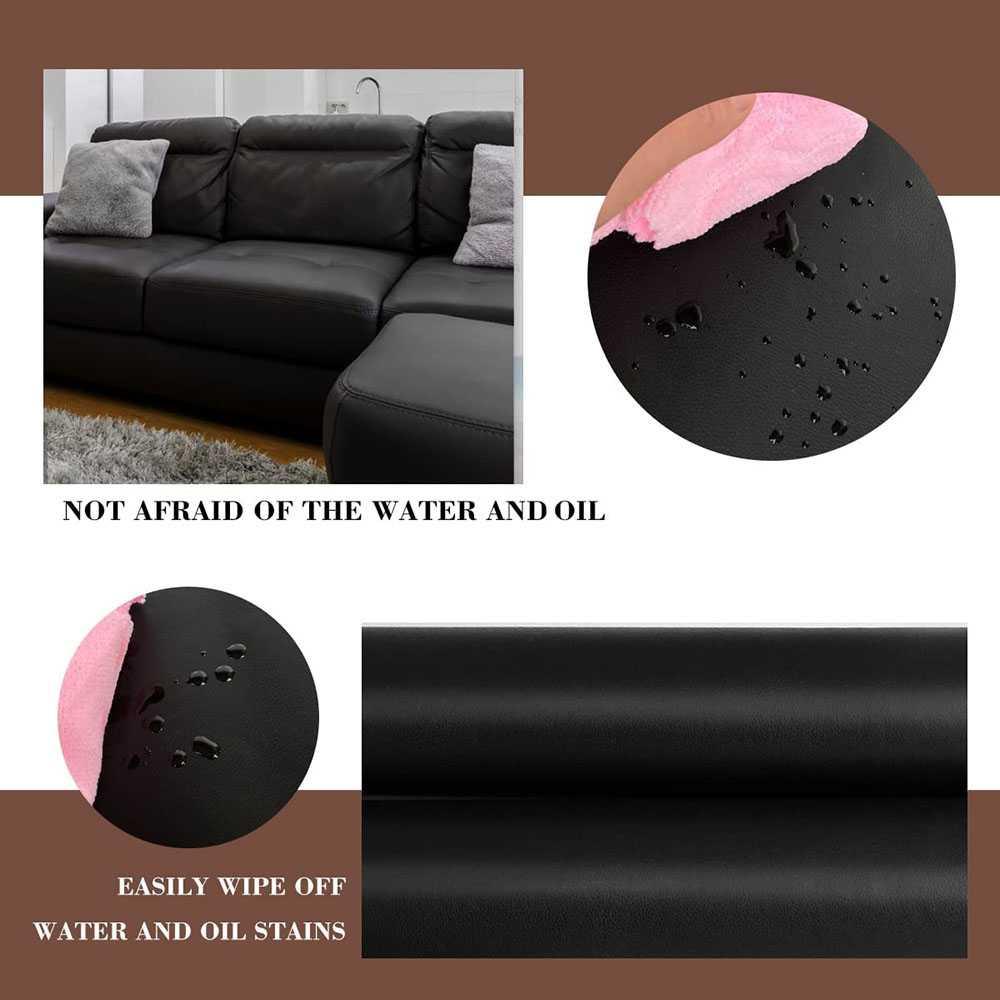 QJH Stiker Tambal Sofa Kulit Sintetis Solusi Praktis Memperbaiki Robekan, Tampilan Mewah, Waterproof
