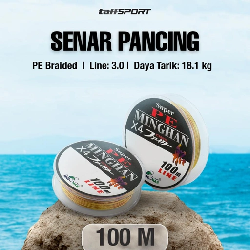 TaffSPORT MINGHAN Senar Pancing PE Braided Line Kuat dan Tahan Lama, Cocok untuk Segala Medan