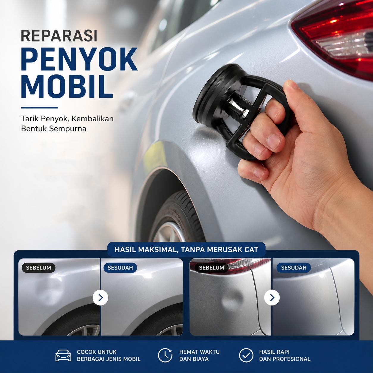 OTOHEROES Reparasi Penyok Mobil Hand Puller - Solusi Mudah dan Murah untuk Perbaikan Penyok Mobil, Ergonomis dan Efektif - Hemat Waktu