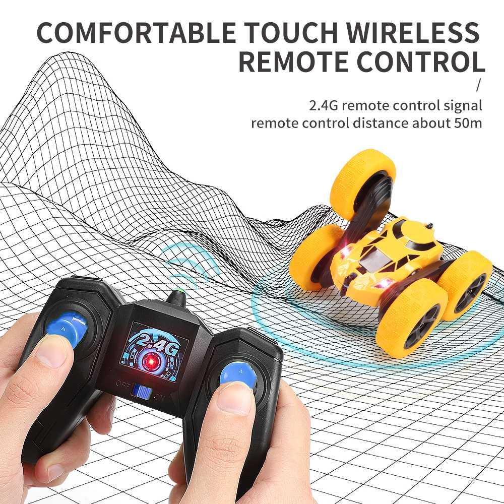 JJRC Remote Control RC Stunt Buggy Car Mobil RC Super Cepat untuk Hadiah Anak Laki-laki Pecinta Mobil, Fitur Flip 360°