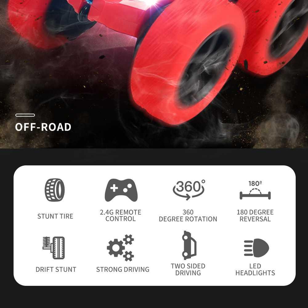 JJRC Remote Control RC Stunt Buggy Car Mobil RC Super Cepat untuk Hadiah Anak Laki-laki Pecinta Mobil, Fitur Flip 360°