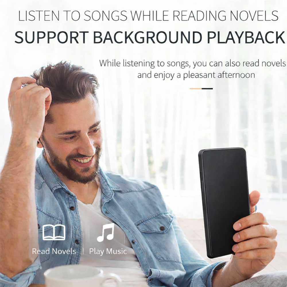 Qiilu MP3 Digital Audio Player 1.8 Inch Bluetooth 5.0 Suara HiFi, Desain Compact