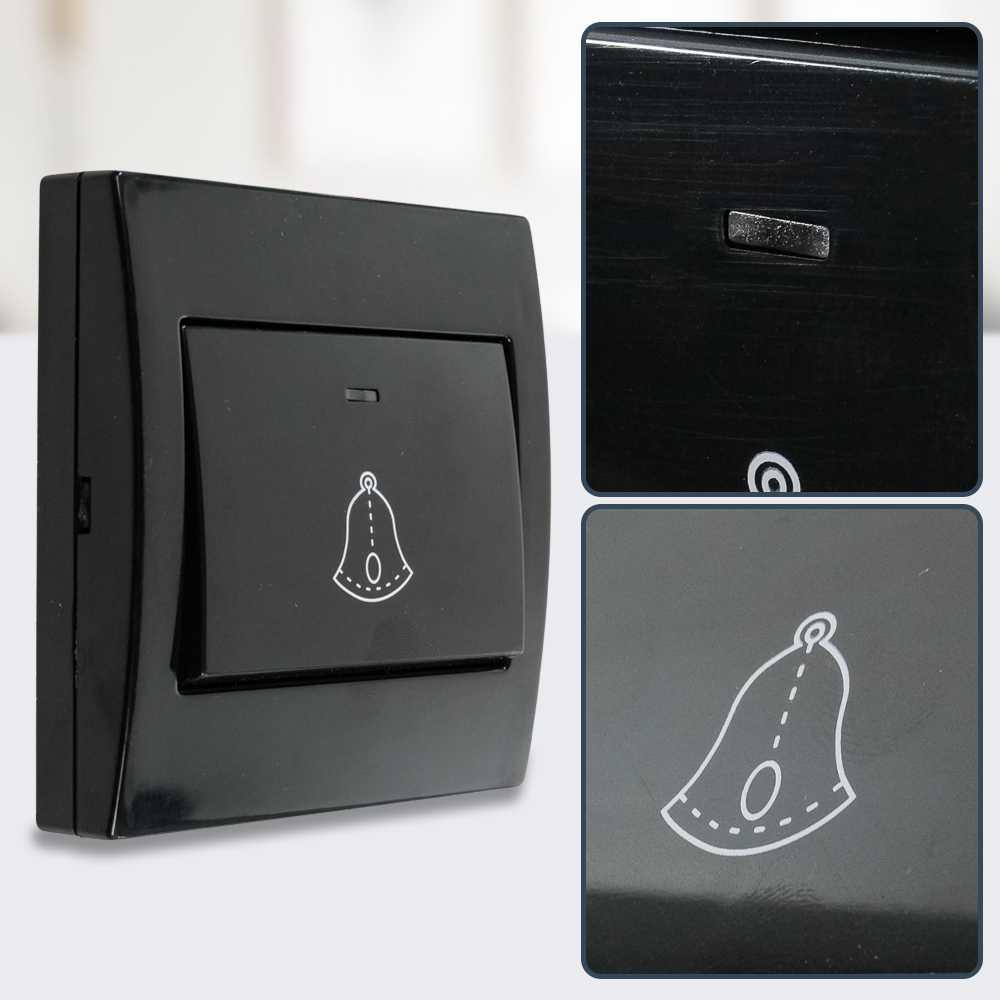 TaffHOME Bel Pintu Wireless 1 Transmitter 2 Receiver Suara Keras, Jarak 300 M, Lampu LED