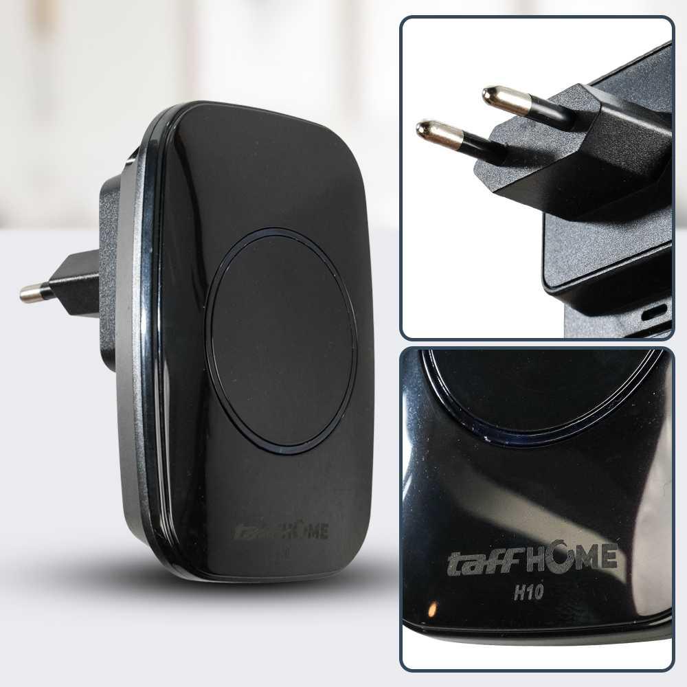TaffHOME Bel Pintu Wireless 1 Transmitter 2 Receiver Suara Keras, Jarak 300 M, Lampu LED