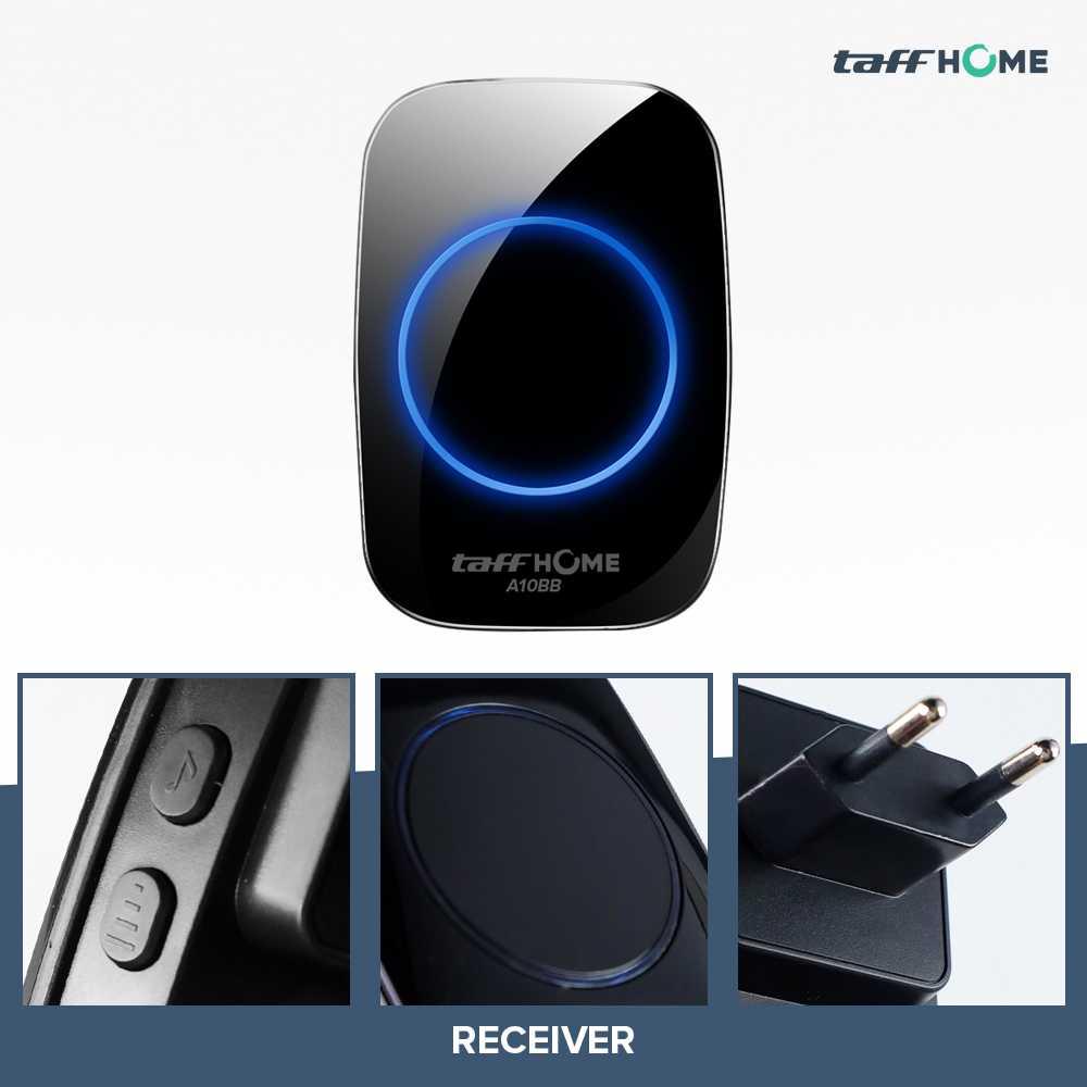 TaffHOME Bel Pintu Wireless Waterproof Fleksibel dan Modern, Suara Jernih