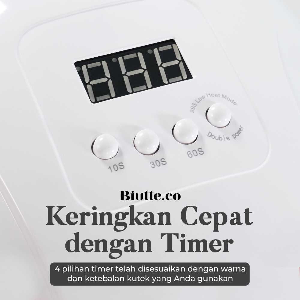 Biutte.co Pengering Kutek Kuku UV LED 72 W - Kering Cepat, Hemat Waktu, Desain Modern