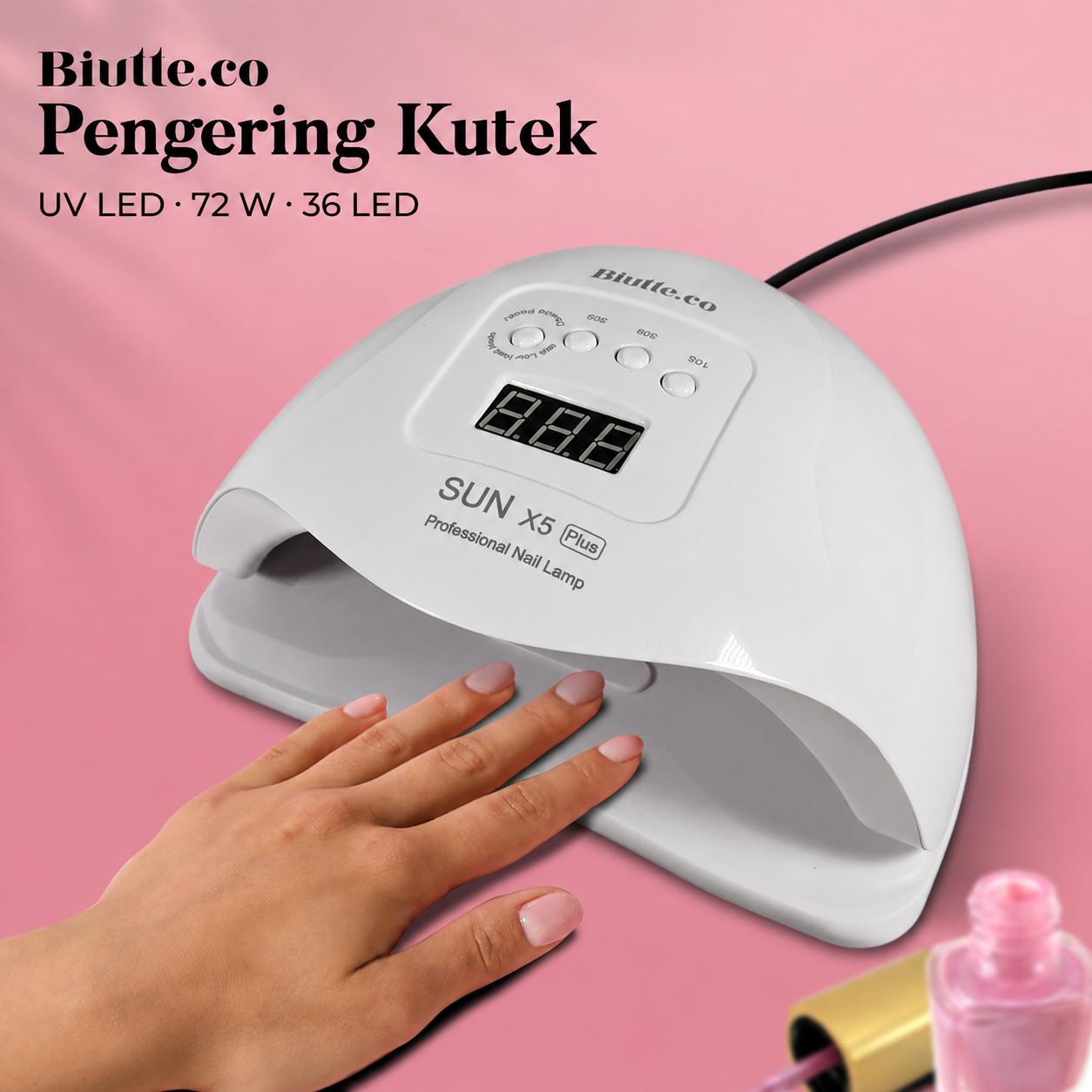 Biutte.co Pengering Kutek Kuku UV LED 72 W - Kering Cepat, Hemat Waktu, Desain Modern