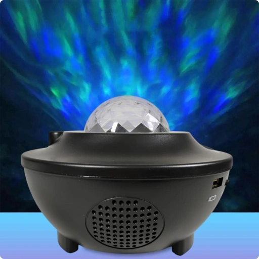 TaffLED Lampu Tidur Proyektor RGBW Active Speaker Bluetooth Suasana Estetik dan Relaksasi, Desain Modern