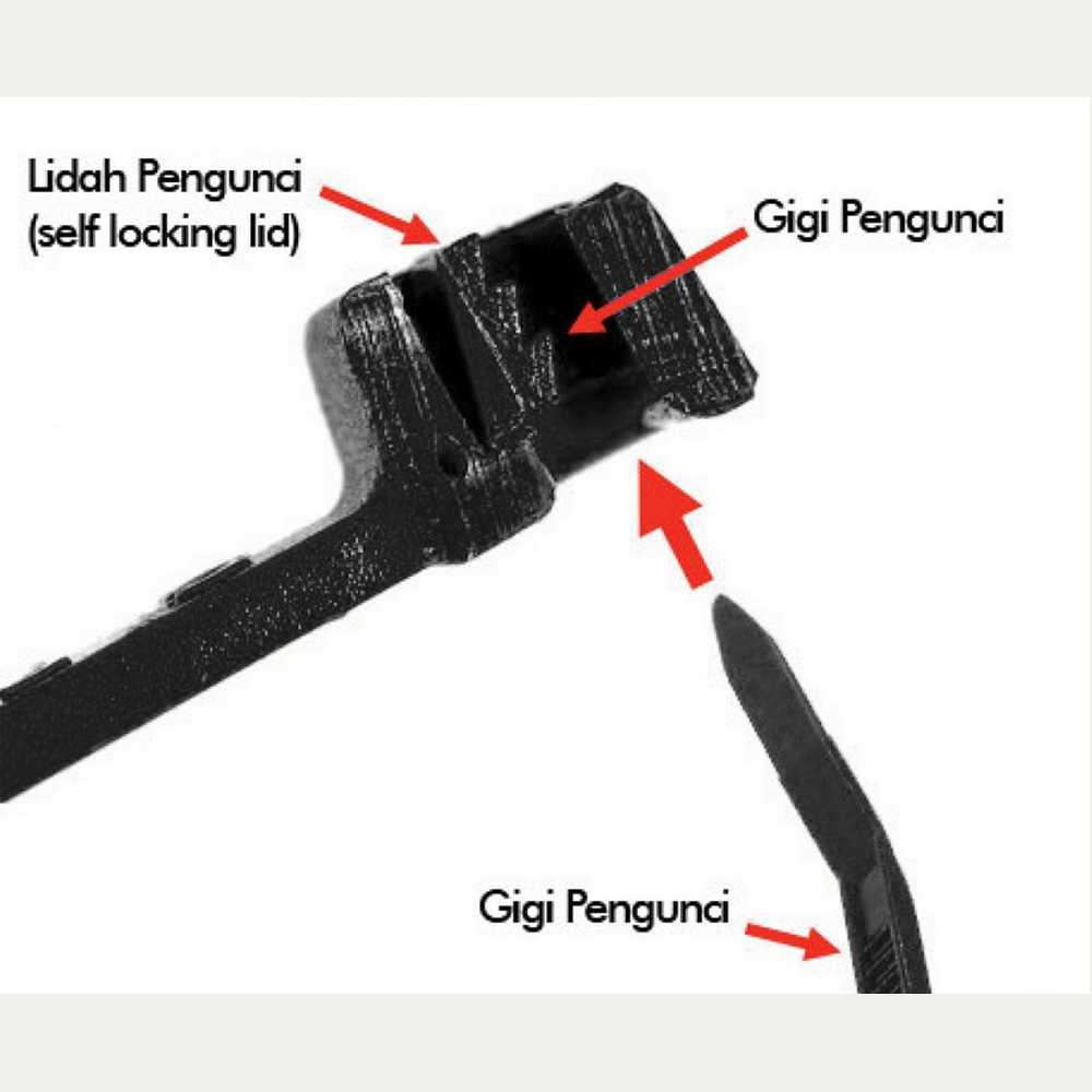 Taffware Kabel Ties Self Locking Nylon 2.5x100mm - Hemat & Efisien, Solusi Praktis, Tahan Lama
