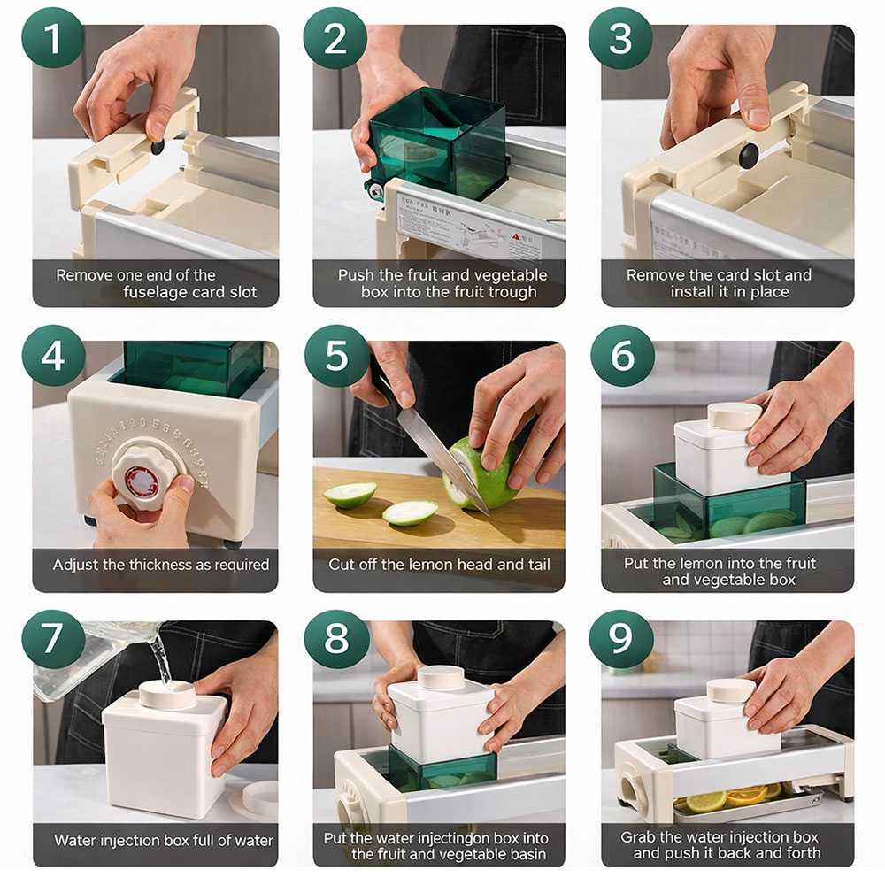 FASITE Alat Pemotong Buah V-Shape Presisi Potongan, Praktis, Efisien, Anti-Slip