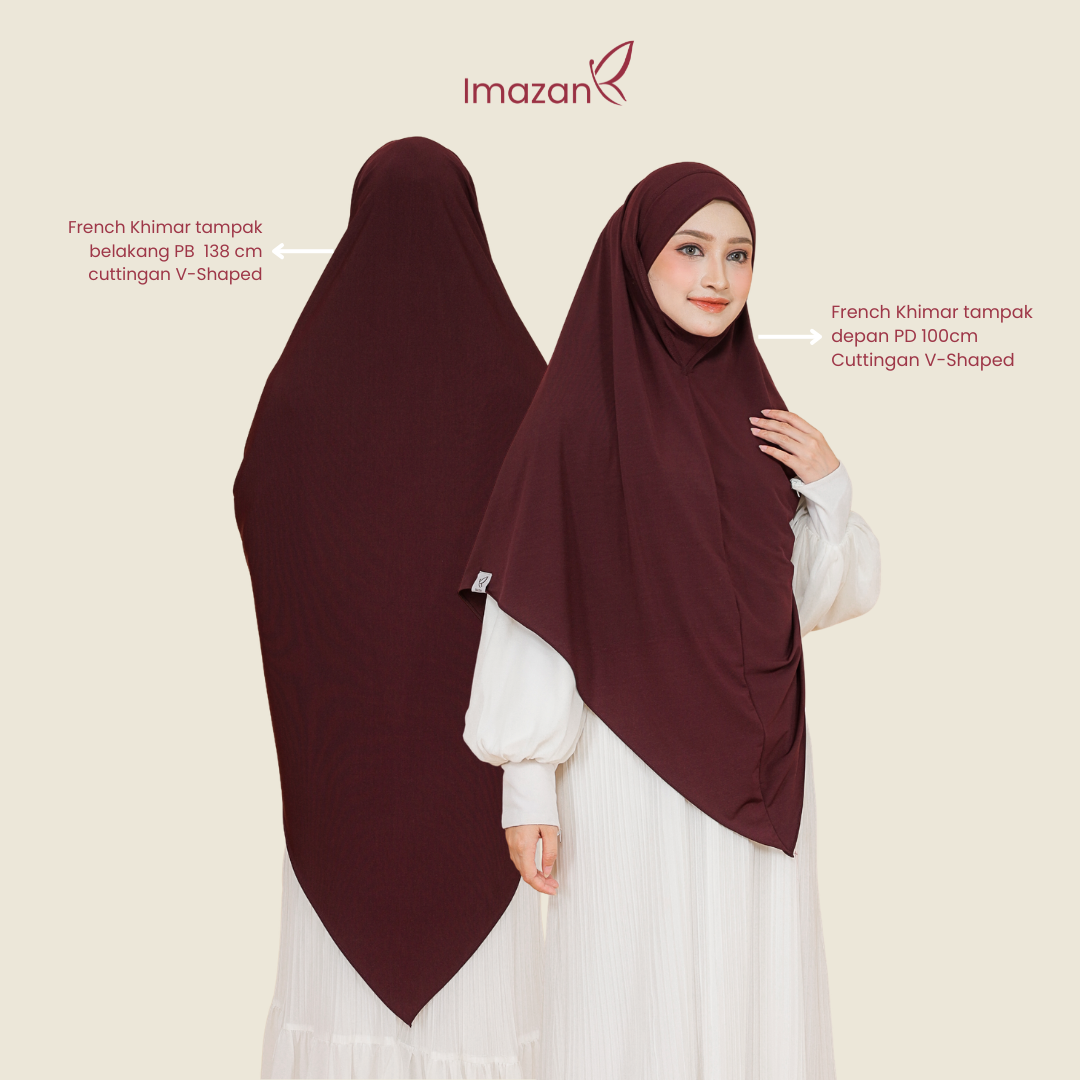 IMAZAN Khimar Bandana Syar’i Jersey Korea Premium Khiban Malay Hijab Praktis Salvia Series