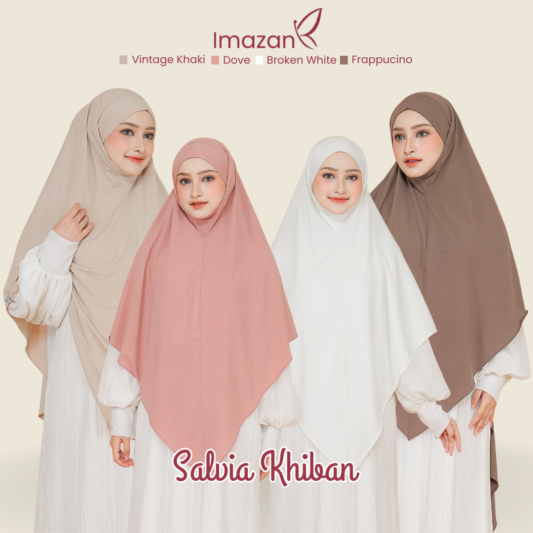 IMAZAN Khimar Bandana Syar’i Jersey Korea Premium Khiban Malay Hijab Praktis Salvia Series