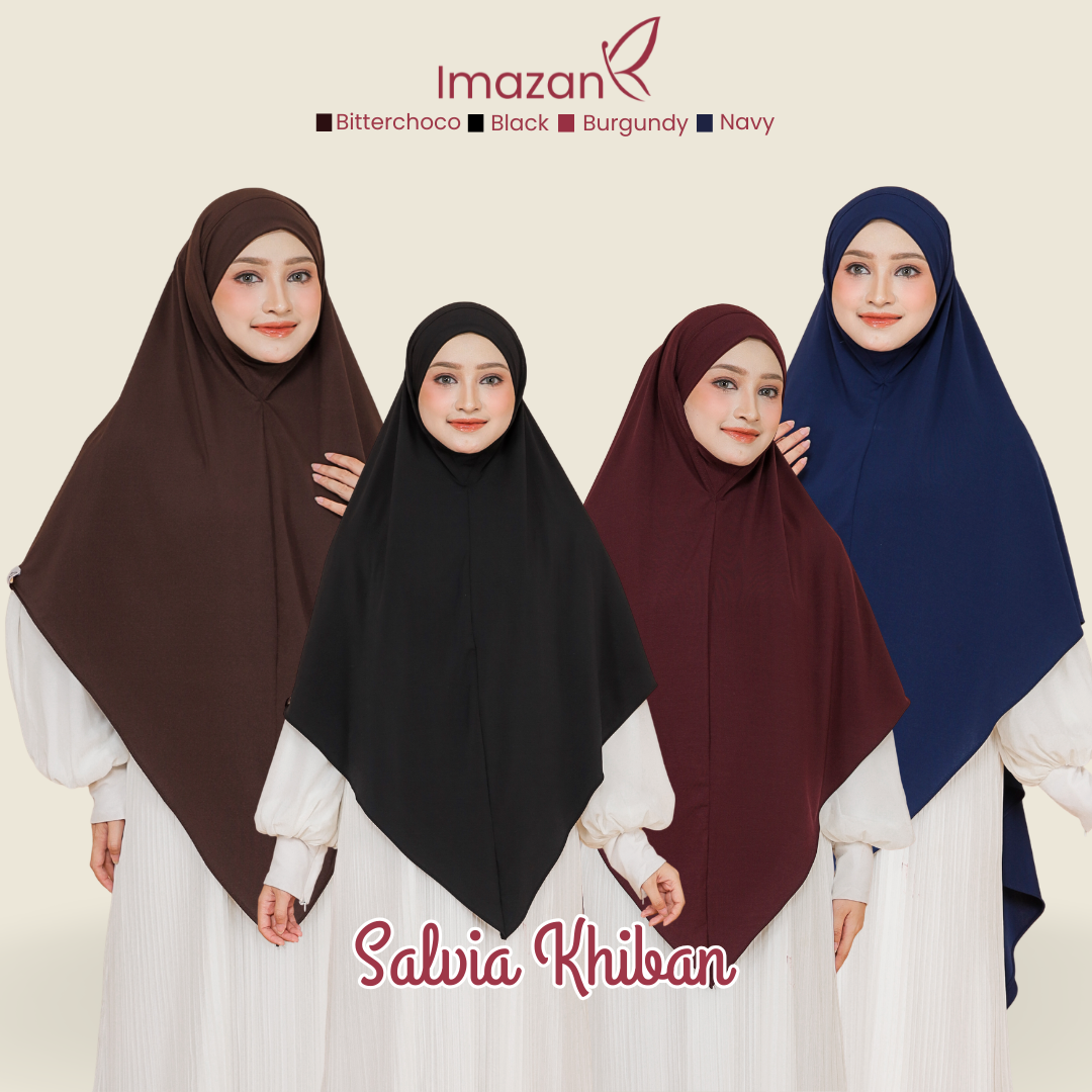 IMAZAN Khimar Bandana Syar’i Jersey Korea Premium Khiban Malay Hijab Praktis Salvia Series