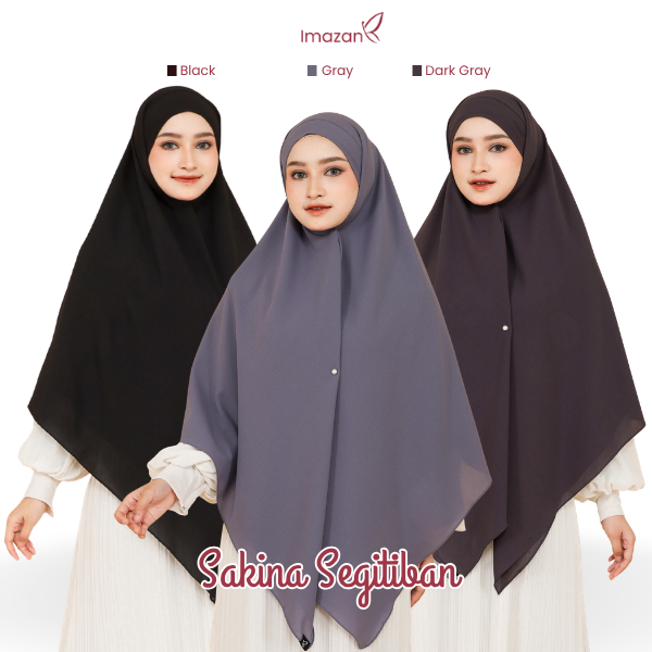 IMAZAN Khimar Segitiga Bandana Syari French Square Hijab Bandana Instan Praktis Chamomile Moist Premium Sakina Series
