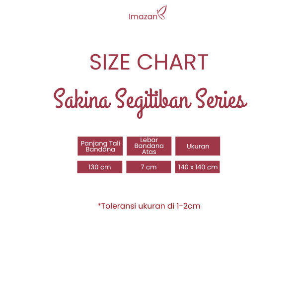 IMAZAN Khimar Segitiga Bandana Syari French Square Hijab Bandana Instan Praktis Chamomile Moist Premium Sakina Series