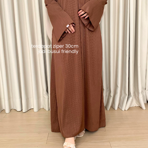 IMAZAN Abaya Gamis Knit Premium Batwing Plisket Larissa Series