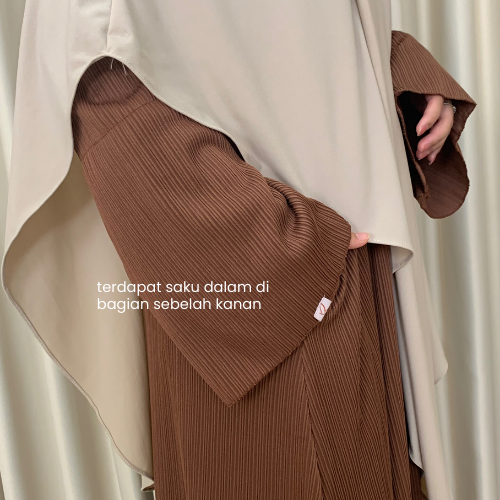 IMAZAN Abaya Gamis Knit Premium Batwing Plisket Larissa Series