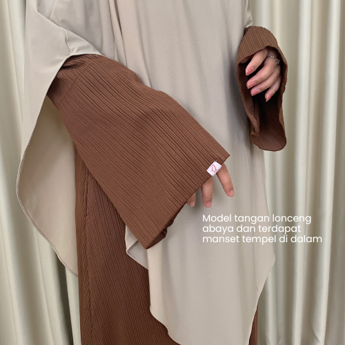 IMAZAN Abaya Gamis Knit Premium Batwing Plisket Larissa Series