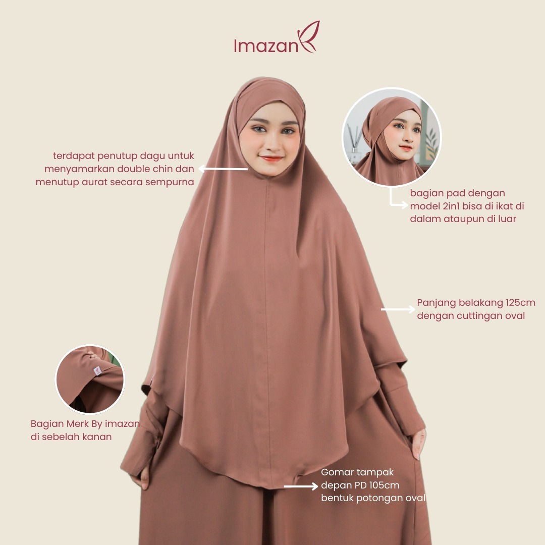 IMAZAN Abaya Khimar Bandana Gamis Wanita Safwa Series