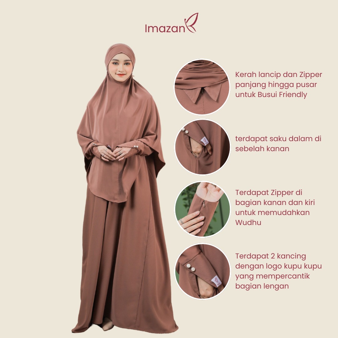 IMAZAN Abaya Khimar Bandana Gamis Wanita Safwa Series