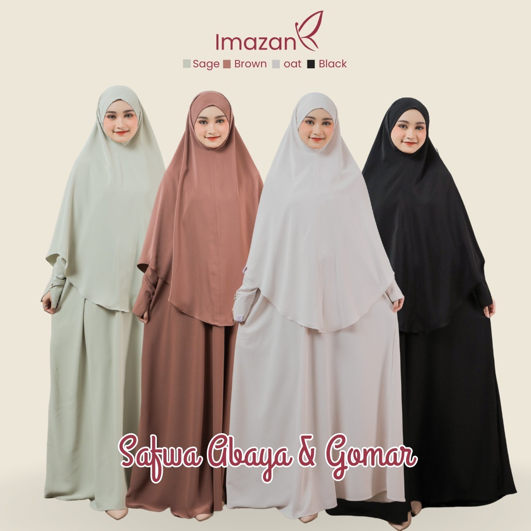 IMAZAN Abaya Khimar Bandana Gamis Wanita Safwa Series