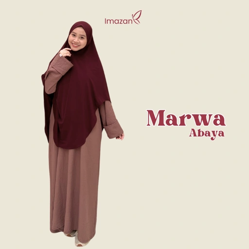 Image of IMAZAN Gamis Abaya Rhode Viscose Cey Cutting Flowly Anggun Adem Marwa Series Baju Muslim Simpel