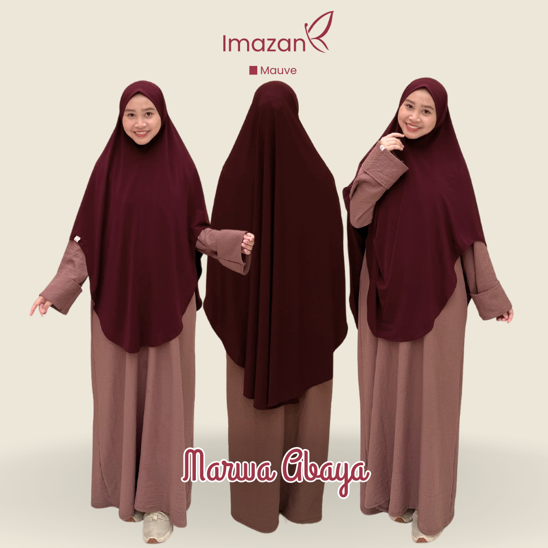 IMAZAN Gamis Abaya Rhode Viscose Cey Cutting Flowly Anggun Adem Marwa Series Baju Muslim Simpel