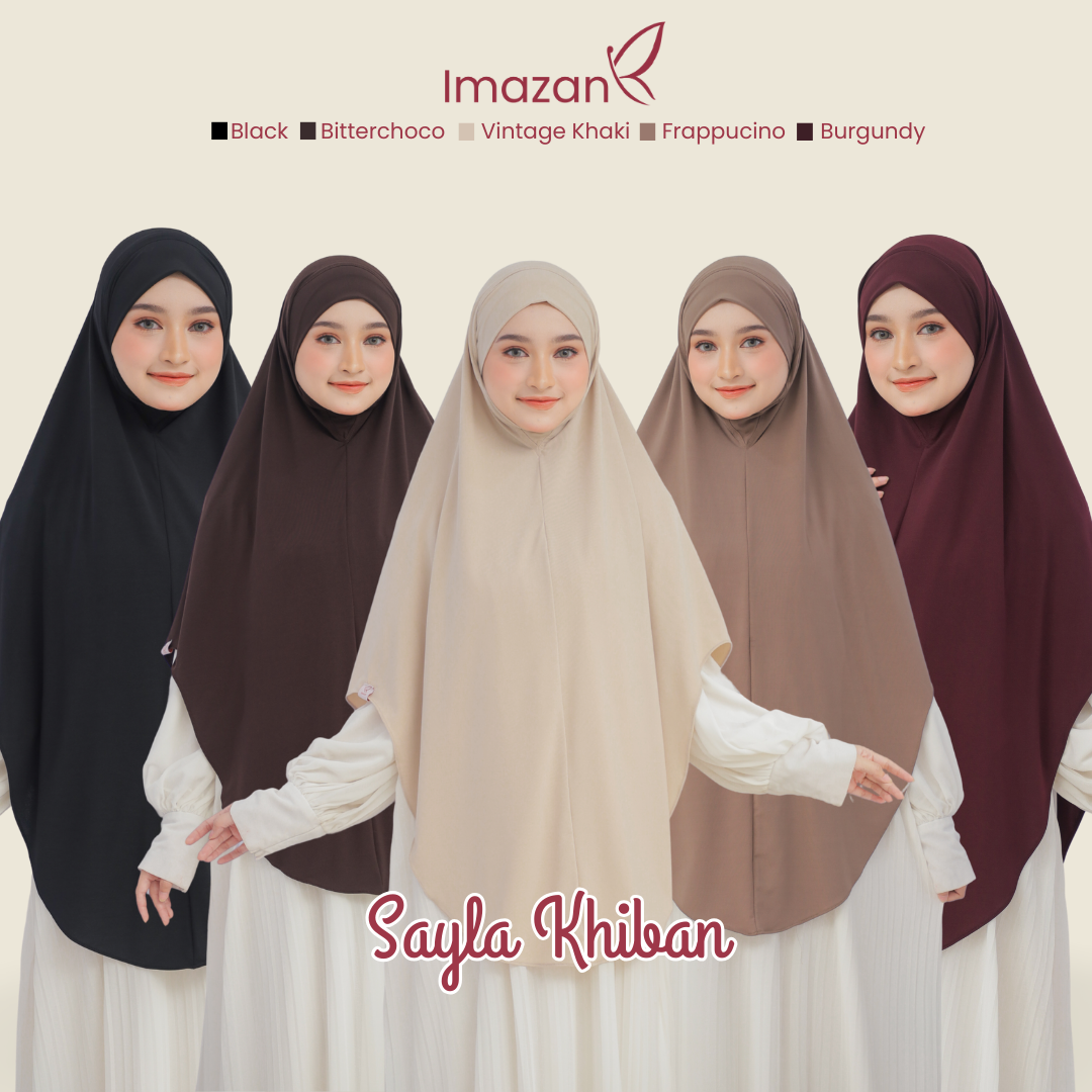 IMAZAN Khimar Bandana Syar’i Jersey Korea Premium Khiban Malay Hijab Kekinian Sayla Series