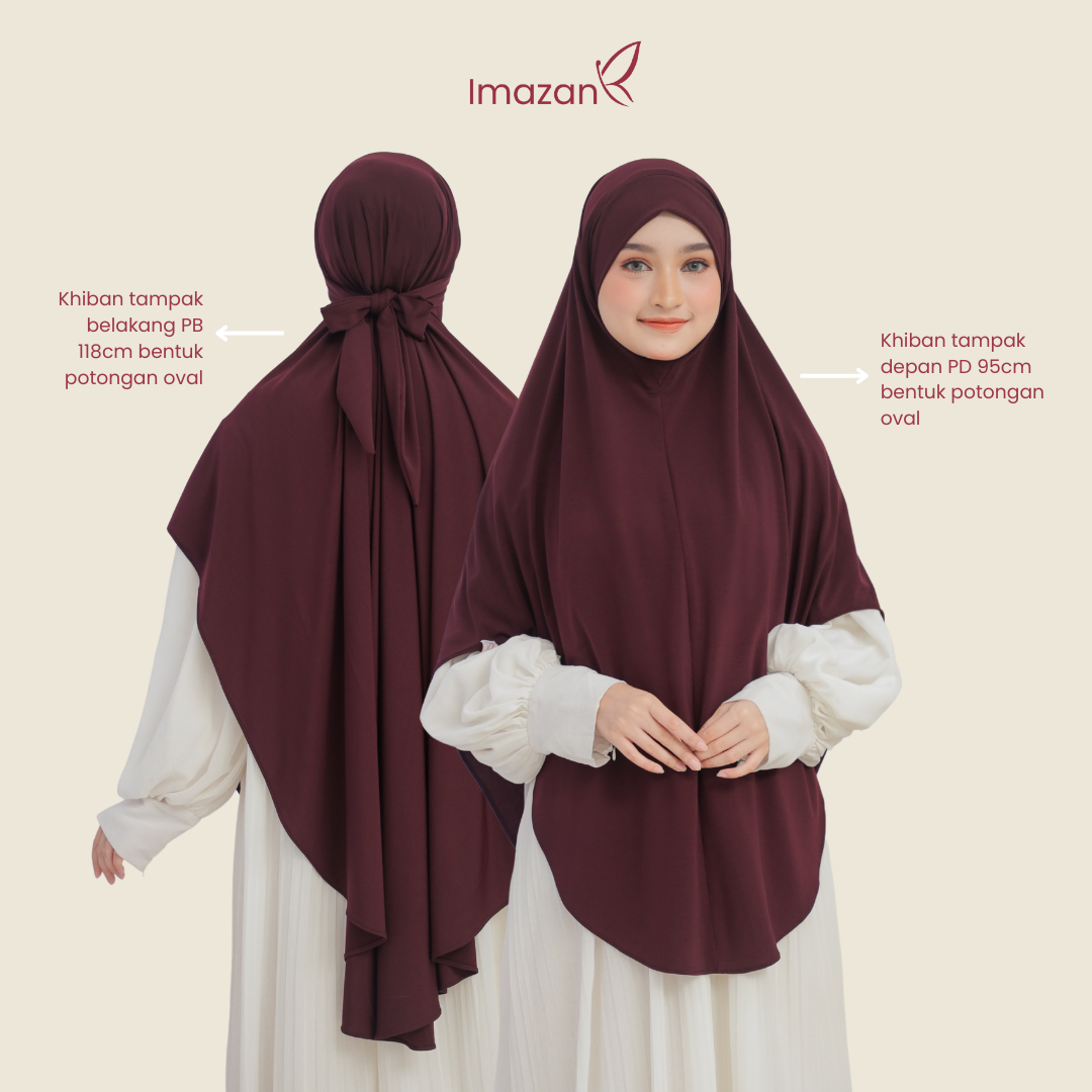 IMAZAN Khimar Bandana Syar’i Jersey Korea Premium Khiban Malay Hijab Kekinian Sayla Series