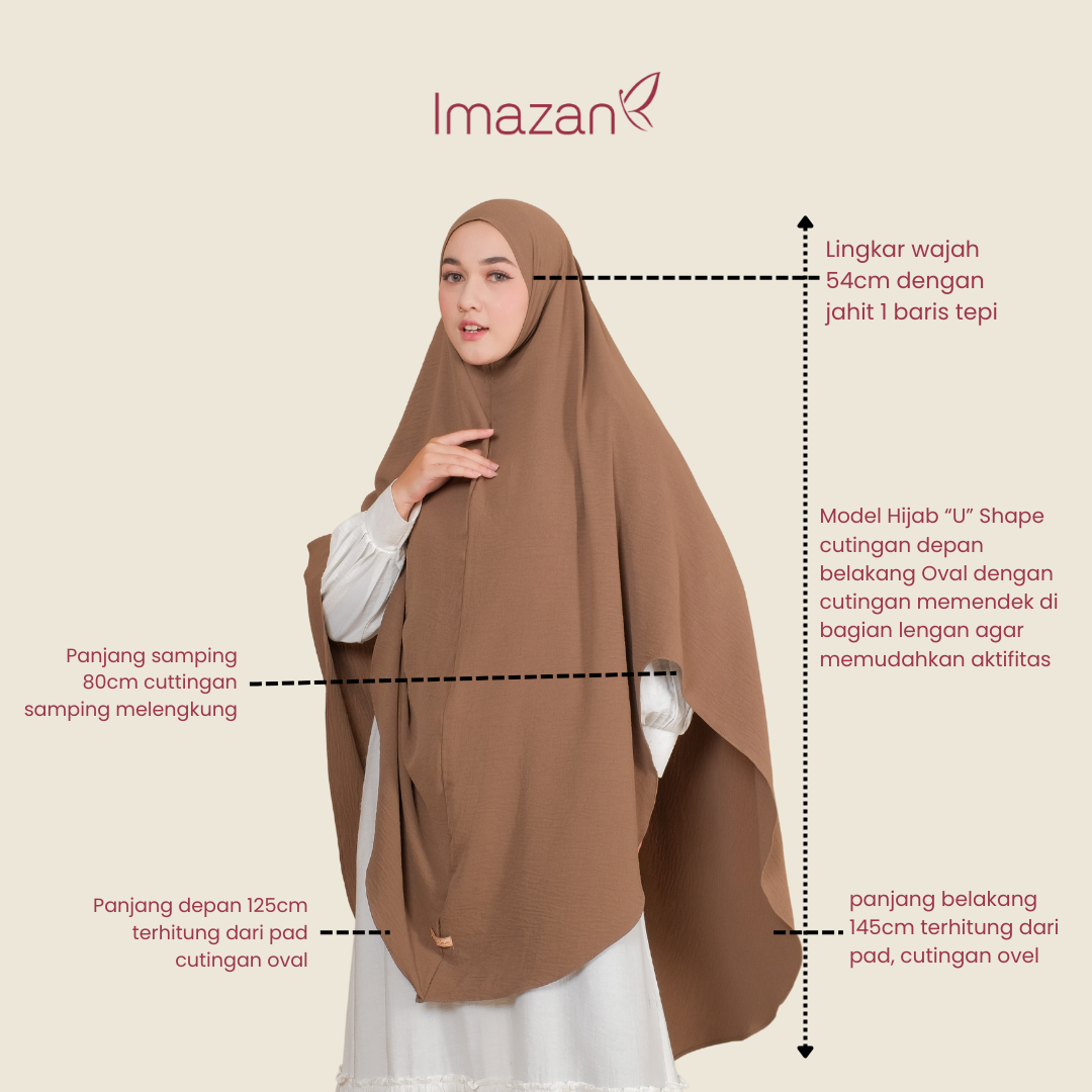 IMAZAN Khimar Crinkle Airflow NonPad Jumbo Hayya Series