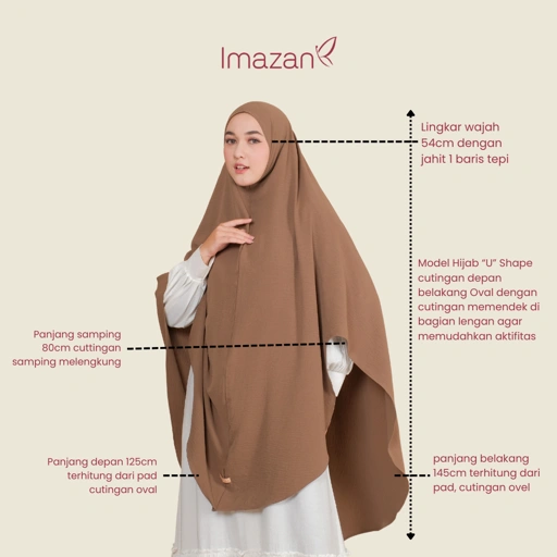 Image of IMAZAN Khimar Crinkle Airflow NonPad Jumbo Hayya Series
