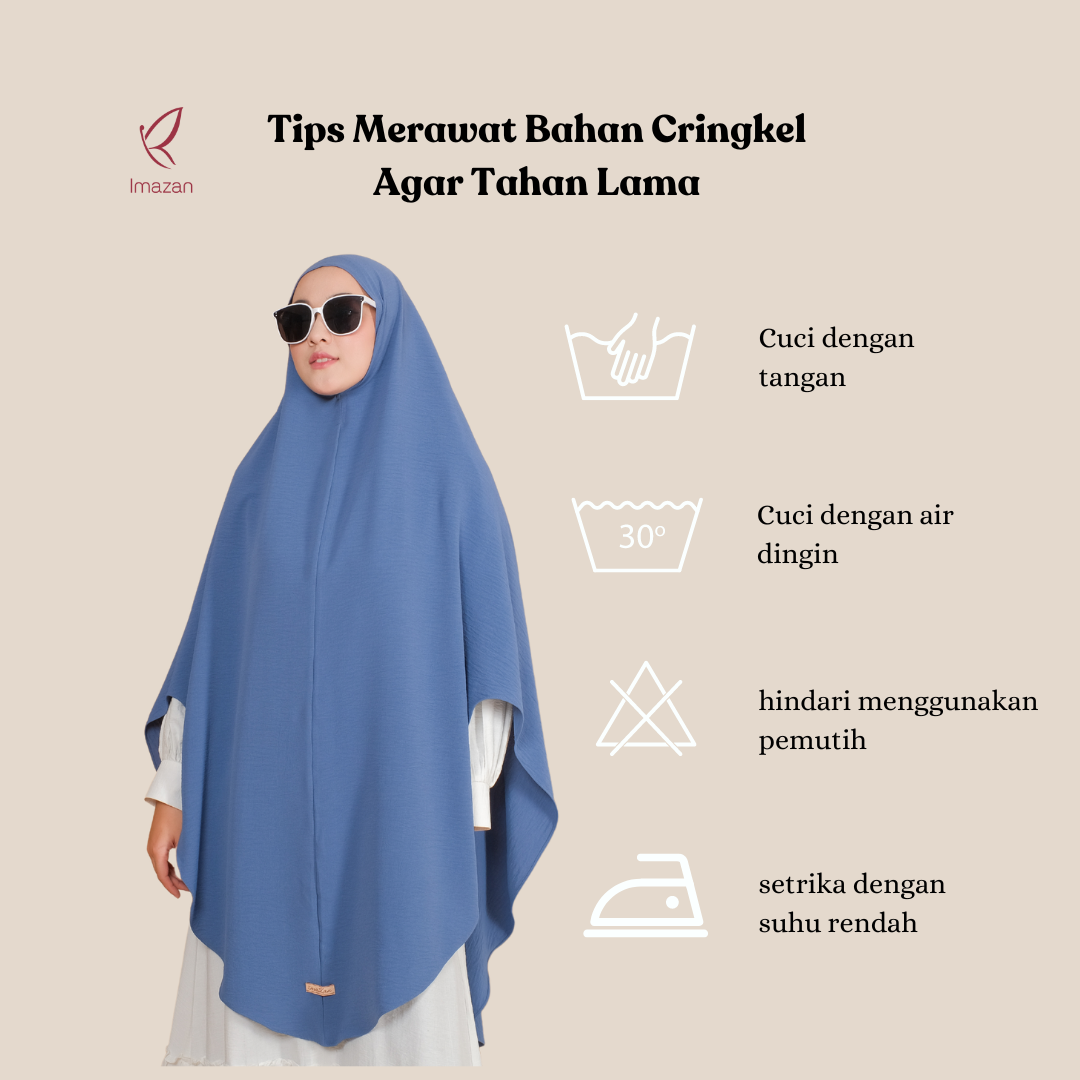 IMAZAN Khimar Crinkle Airflow NonPad Jumbo Hayya Series