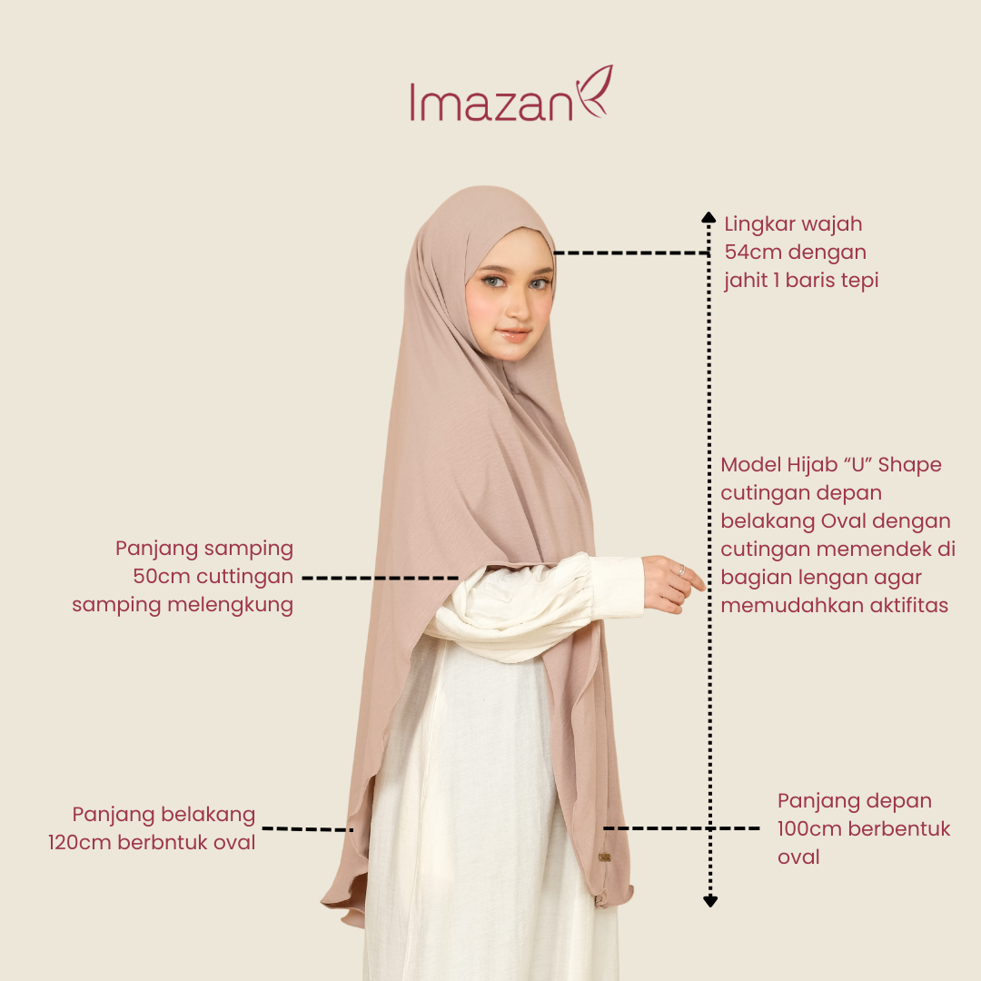 IMAZAN Khimar Crinkle Airflow Premium Non Pad Hava Series