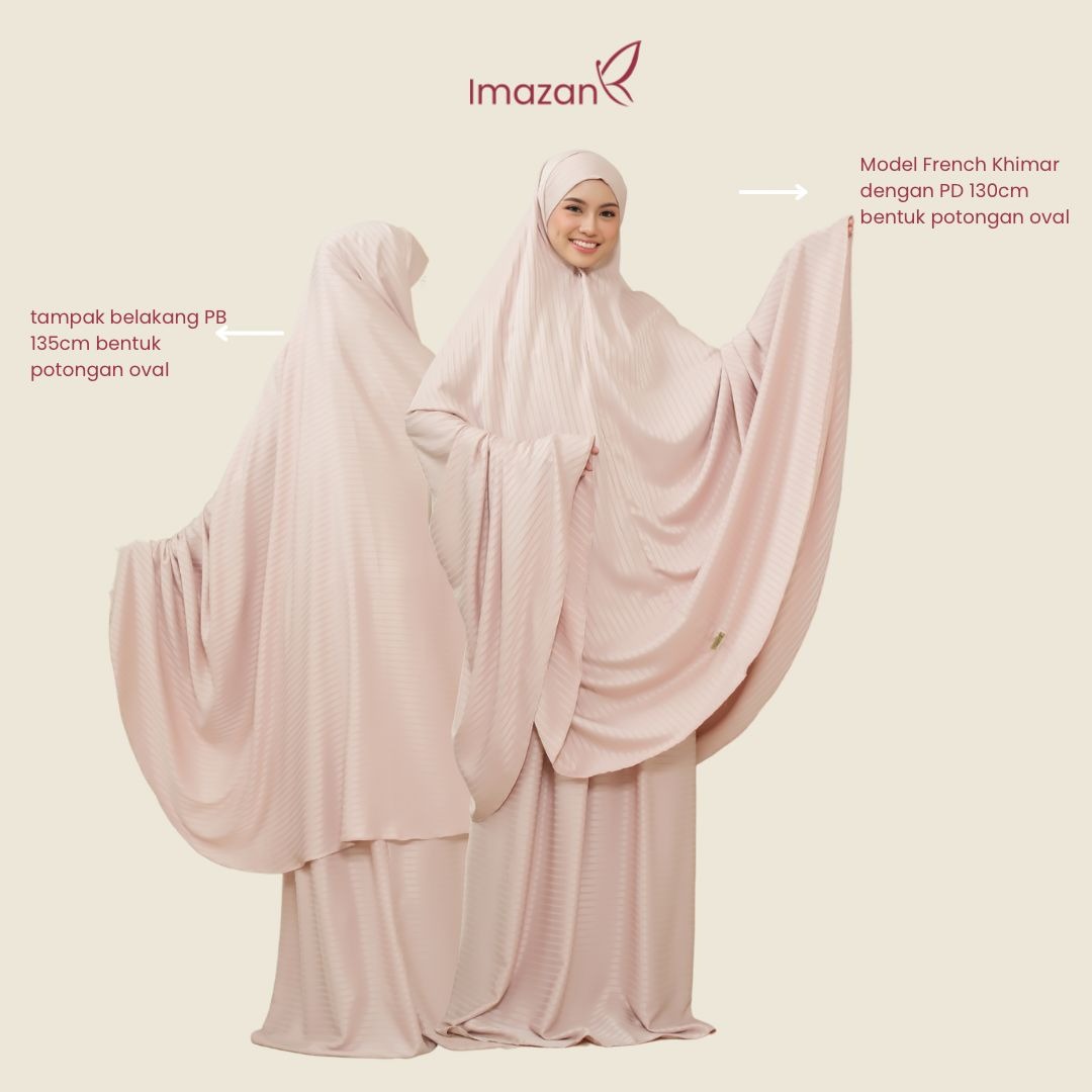 IMAZAN Mukena Stripe Silk Premium Shafiya Series Prayer Set