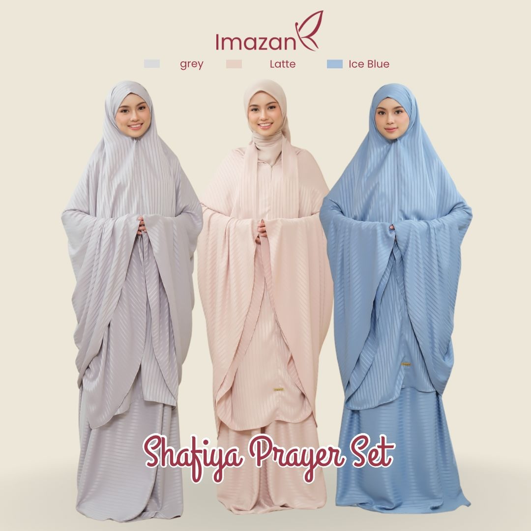 IMAZAN Mukena Stripe Silk Premium Shafiya Series Prayer Set