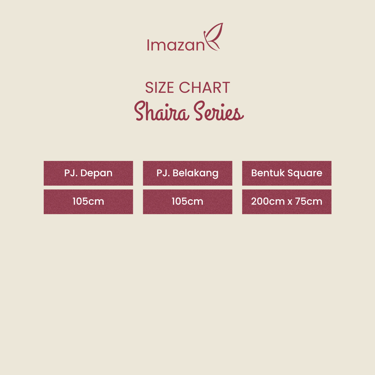 IMAZAN Pashmina Bandana Anti UV Maheen Jumbo Pashban Syari Hijab Instan Adem & Flowy Shaira Series