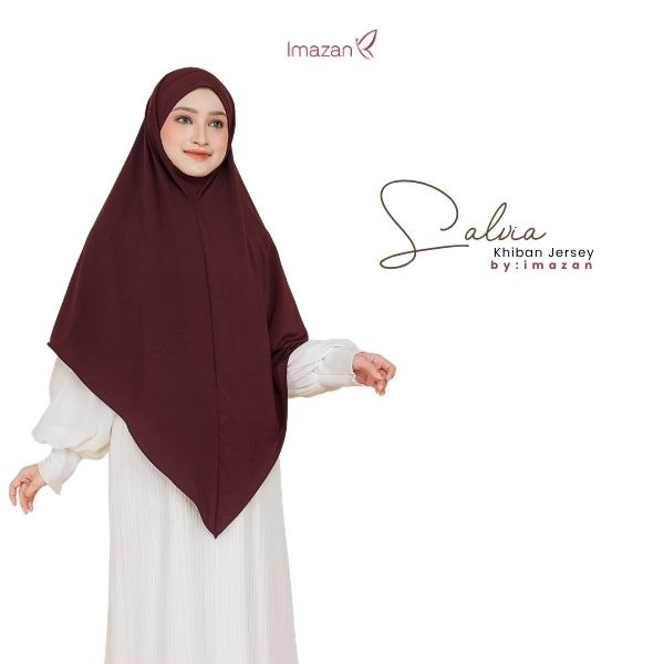 IMAZAN Khimar Bandana Syar’i Jersey Korea Premium Khiban Malay Hijab Praktis Salvia Series
