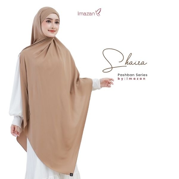 IMAZAN Pashmina Bandana Anti UV Maheen Jumbo Pashban Syari Hijab Instan Adem & Flowy Shaira Series