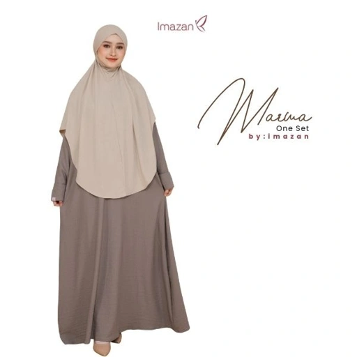 IMAZAN Gamis Abaya Rhode Viscose Cey Cutting Flowly Anggun Adem Marwa Series Baju Muslim Simpel