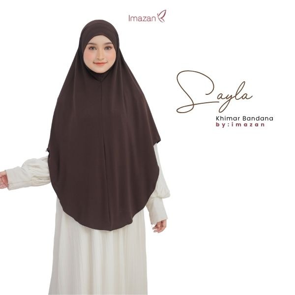 IMAZAN Khimar Bandana Syar’i Jersey Korea Premium Khiban Malay Hijab Kekinian Sayla Series