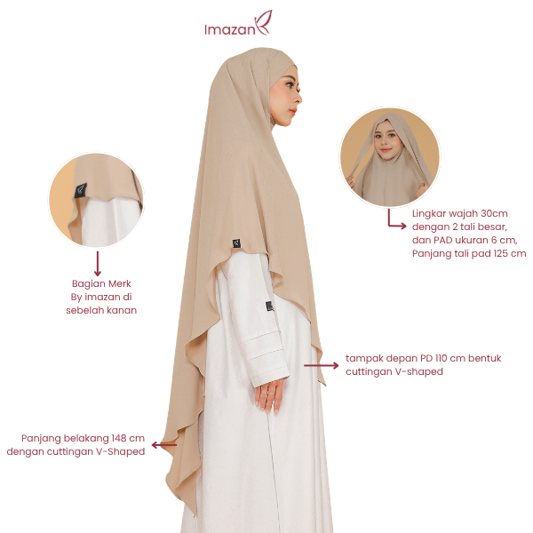 IMAZAN Khiban Maheen Anti UV Khimar Bandana Hijab Instan Syari Ralya Series